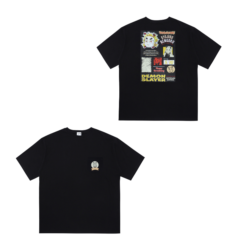 『鬼滅の刃』ポケット付きビッグシルエットＴシャツ　“ＨＥＲＯＥＳ”　煉獄杏寿郎　ＢＥ２