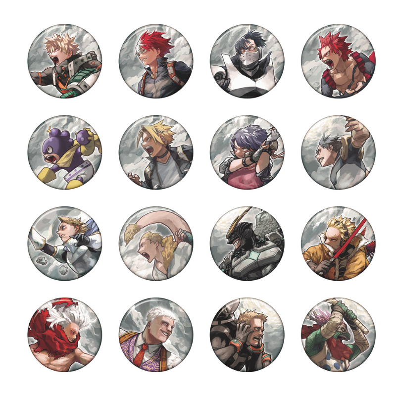 『僕のヒーローアカデミア』コレクション缶バッジ　ＫＥＹ　ＶＩＳＵＡＬ　ＨＥＲＯＥＳ　ＶＳ　ＶＩＬＬＡＩＮＳ　ＳＵＰＲＥＭＥ　（全１６種／ランダム１種入り）　＜僕のヒーローアカデミア原画展＞　ＢＥ２