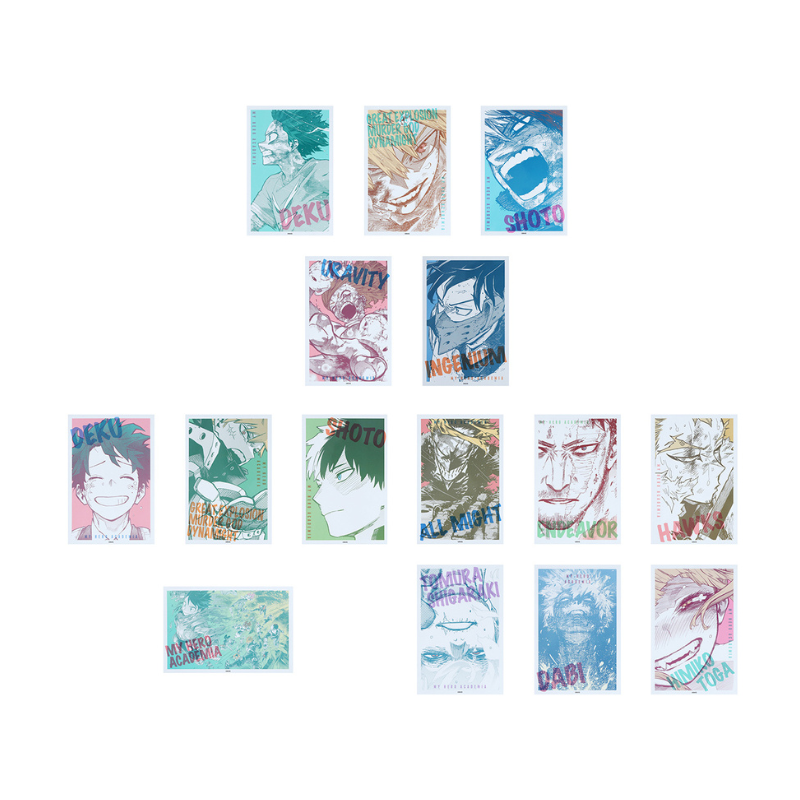 『僕のヒーローアカデミア』ワンシーンカードコレクション　全種セット　（全１５種入り）　＜僕のヒーローアカデミア原画展＞　ＢＥ２