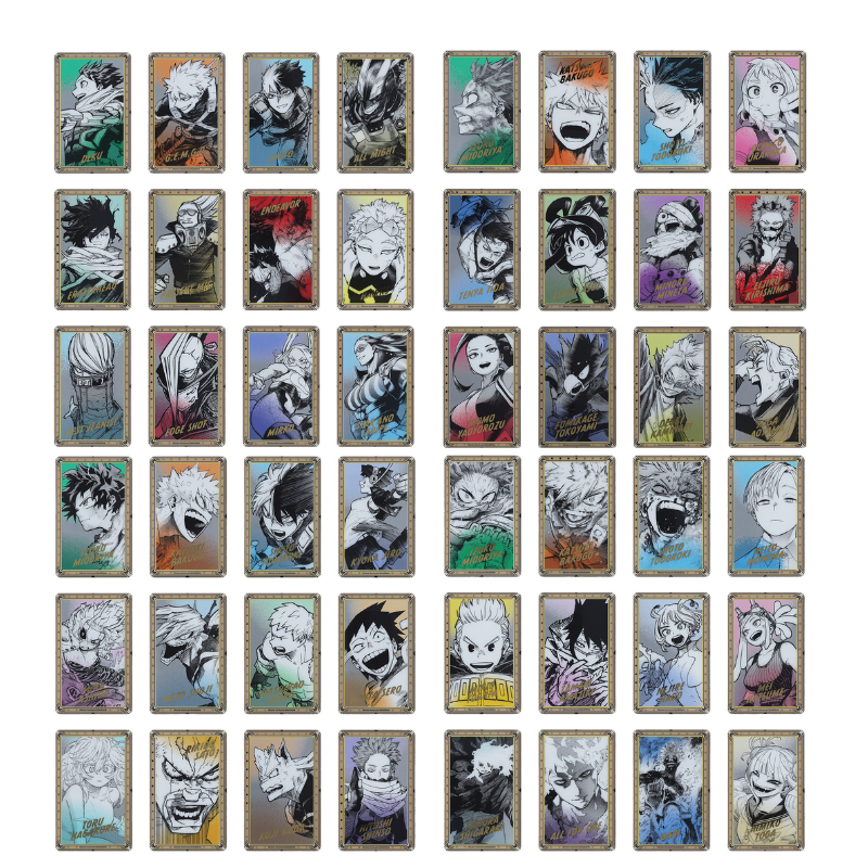 『僕のヒーローアカデミア』箔押しクリアカードコレクション　全種セット　（全４８枚入り）　＜僕のヒーローアカデミア原画展＞　ＢＥ２