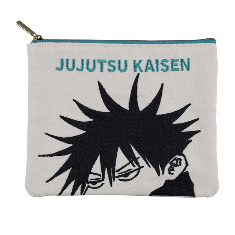 『呪術廻戦』デニム刺繍ポーチ　伏黒恵　ＢＥ２