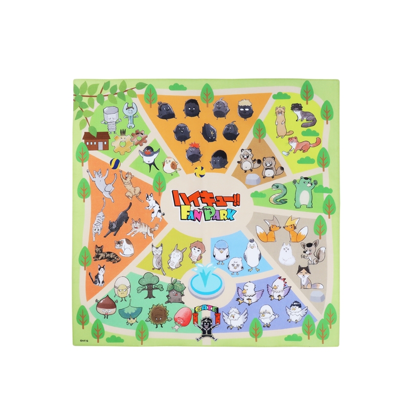 『ハイキュー！！』ハンカチ　動物＆モチーフＶｅｒ．　［パーク］　＜ハイキュー！！　ＦＡＮ　ＰＡＲＫ＞　ＢＥ２