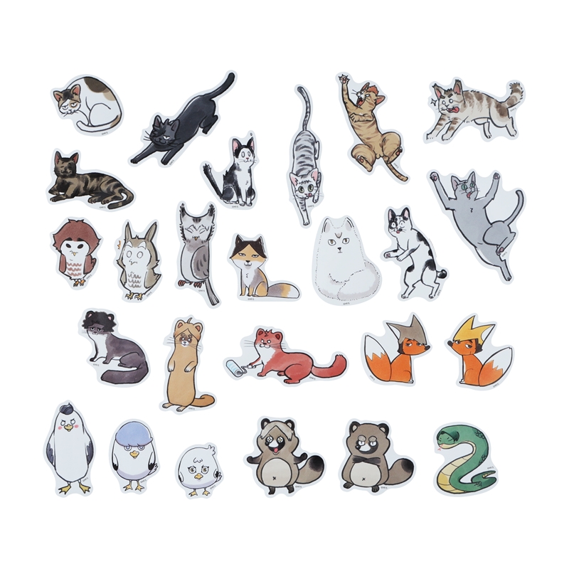 『ハイキュー！！』ミニダイカットステッカーセット　動物Ｖｅｒ．　［全国］　２５種入り　＜ハイキュー！！　ＦＡＮ　ＰＡＲＫ＞　ＢＥ２