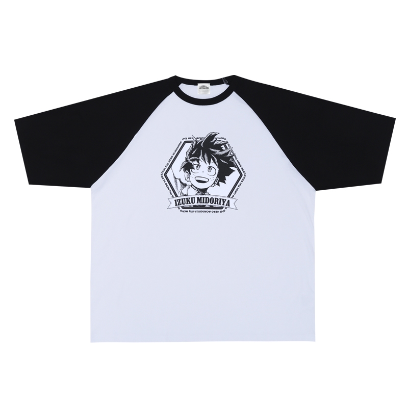 『僕のヒーローアカデミア』ラグランＴシャツ　“ＨＥＲＯＥＳ”　緑谷出久　ＢＥ３