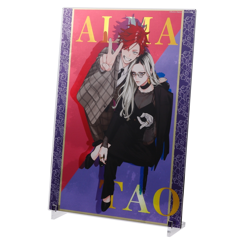 『極楽街』箔入りアクリルアート　−ＡＬＭＡ＆ＴＡＯ−　ＢＥ２