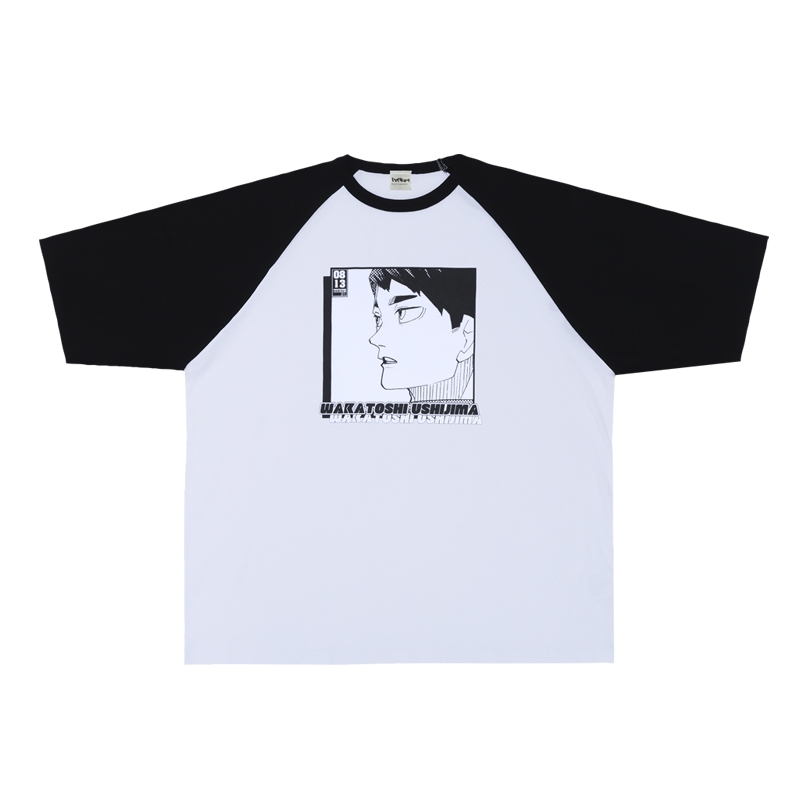 『ハイキュー！！』ラグランＴシャツ　“ＨＥＲＯＥＳ”　牛島若利　ＢＥ３