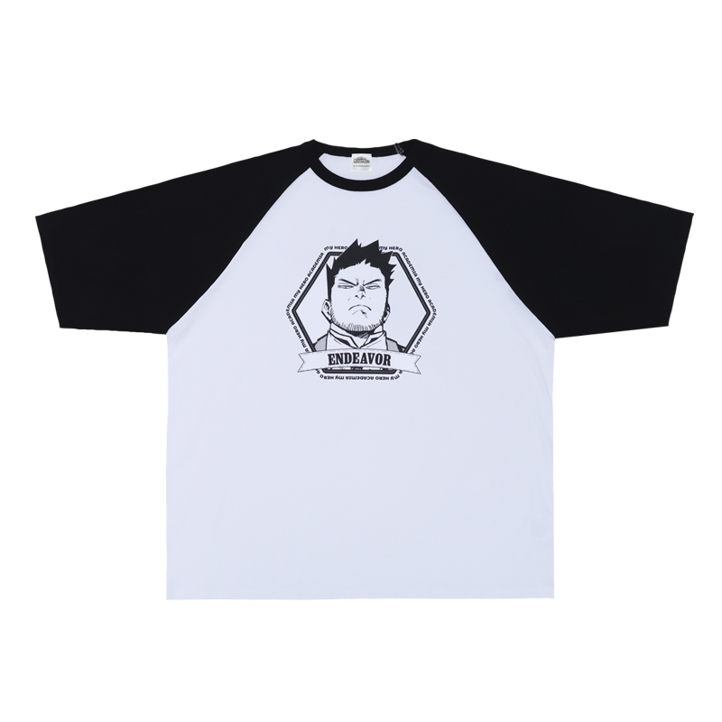 『僕のヒーローアカデミア』ラグランＴシャツ　“ＨＥＲＯＥＳ”　エンデヴァー　ＢＥ３