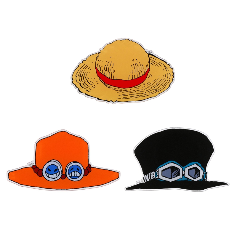 『ＯＮＥ　ＰＩＥＣＥ』帽子型アクリルコースター　３個入り　ルフィ＆エース＆サボ　ＢＥ３
