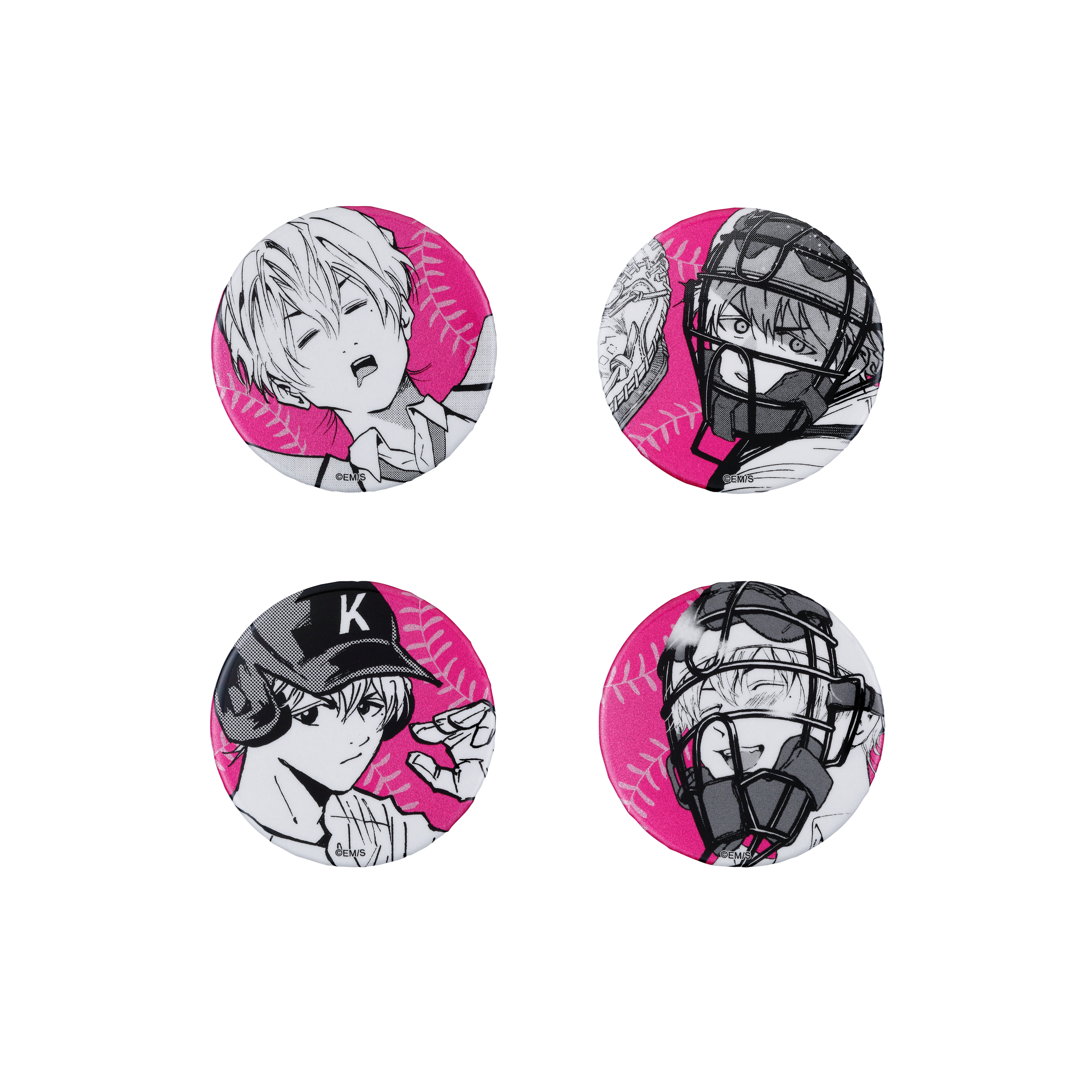 『忘却バッテリー』缶バッジ４個セット　ＥＭＯＴＩＯＮＳ　要圭　ＢＥ３