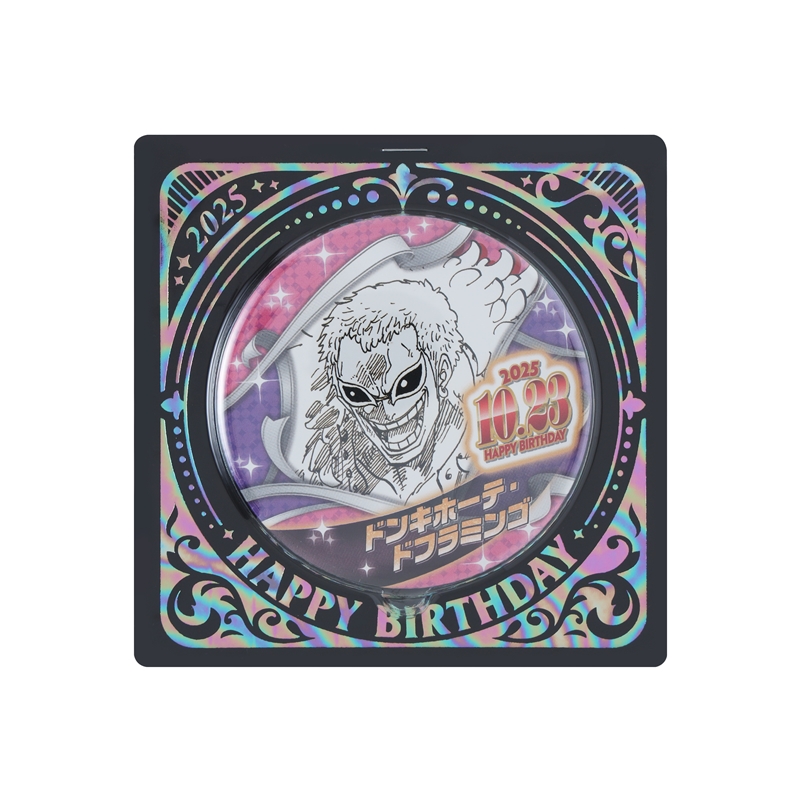 『ＯＮＥ　ＰＩＥＣＥ』バースデイ缶バッジ　ドンキホーテ・ドフラミンゴ　ＢＥ４