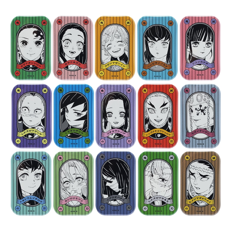 『鬼滅の刃』スクエア缶バッジコレクション（スタンド付き）　第１弾　（全１５種／ランダム１種入り）　ＢＥ３