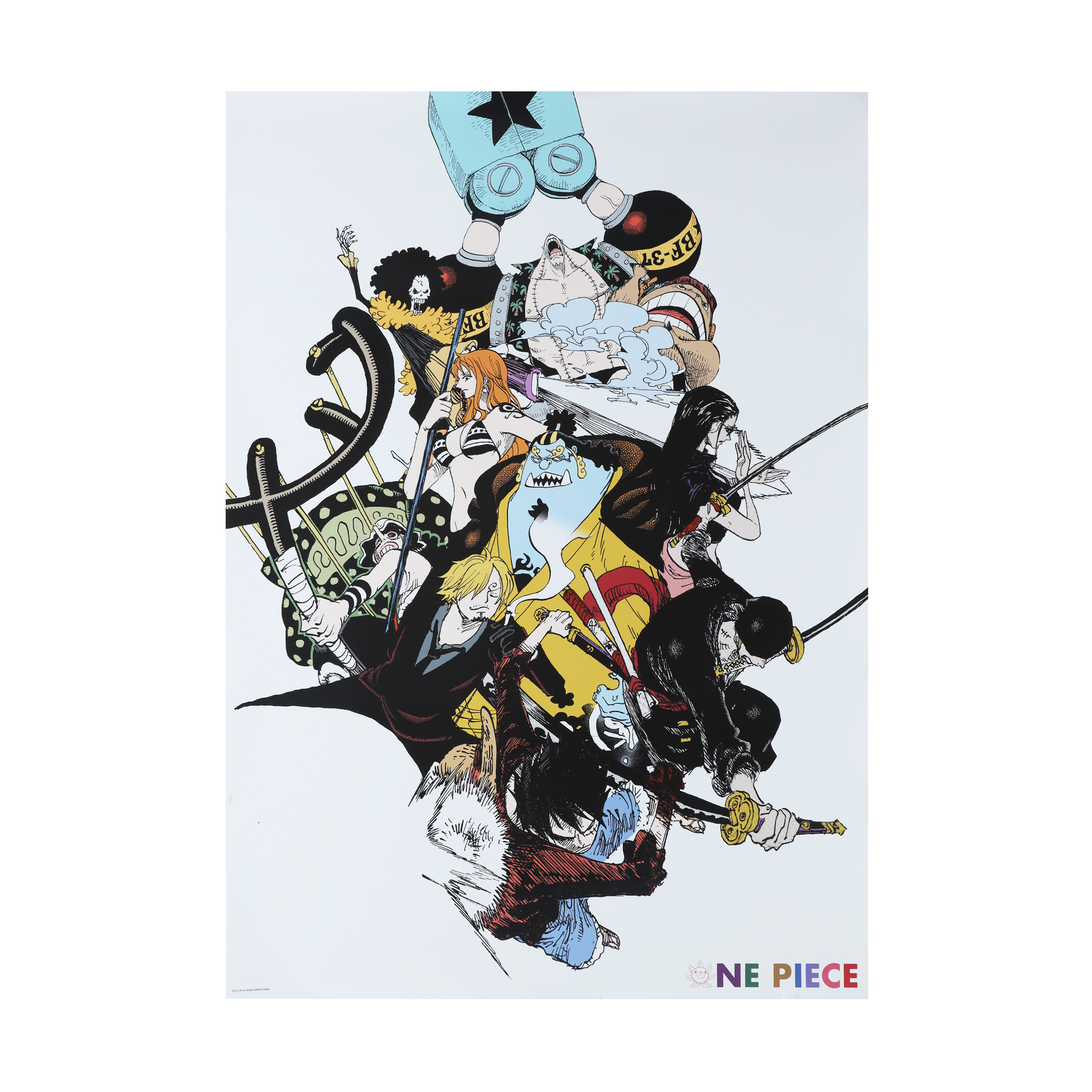 『ＯＮＥ　ＰＩＥＣＥ』Ａ全アートポスター　「ＳＴＲＡＷ　ＨＡＴ　ＣＲＥＷ」　ＢＥ３−ＰＰＩ