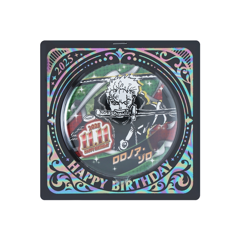 『ＯＮＥ　ＰＩＥＣＥ』バースデイ缶バッジ　ロロノア・ゾロ　ＢＥ４