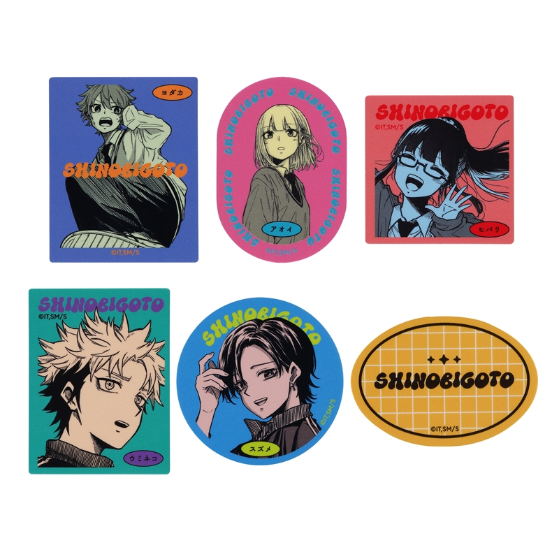 『しのびごと』ステッカー６枚セット　ＢＥ４