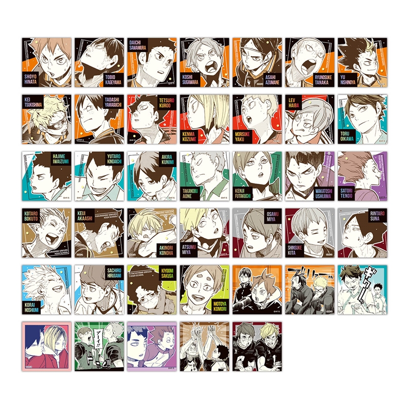 『ハイキュー！！』スクエアステッカーコレクション　第２弾　（全４０種／ランダム４種入り）　ＢＥ４−ＪＳ