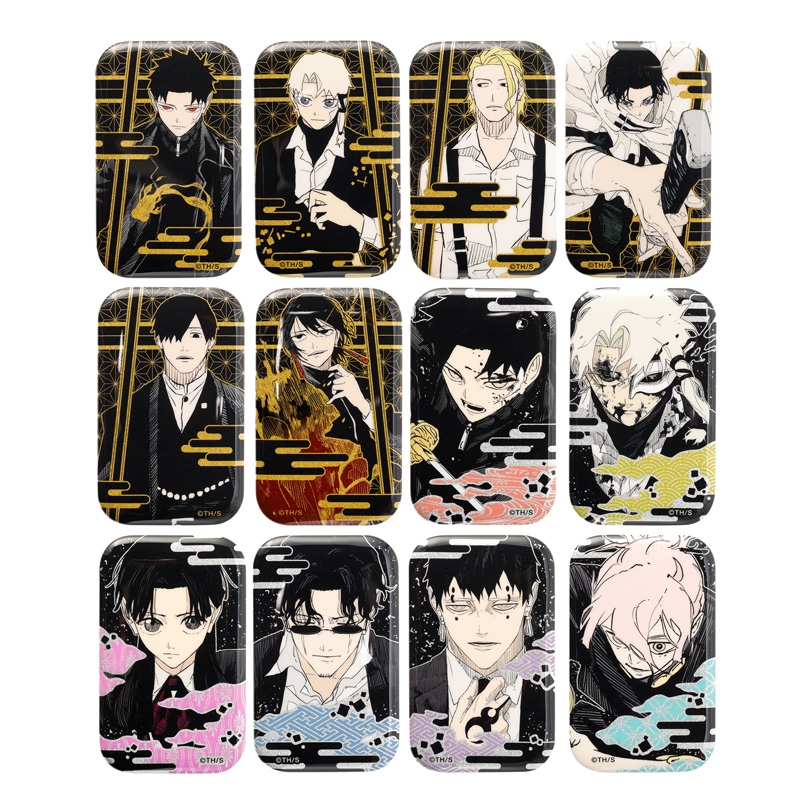 『カグラバチ』蒔絵風スクエア缶バッジコレクション　第１弾　（全１２種／ランダム１種入り）　ＢＥ４−ＪＦ