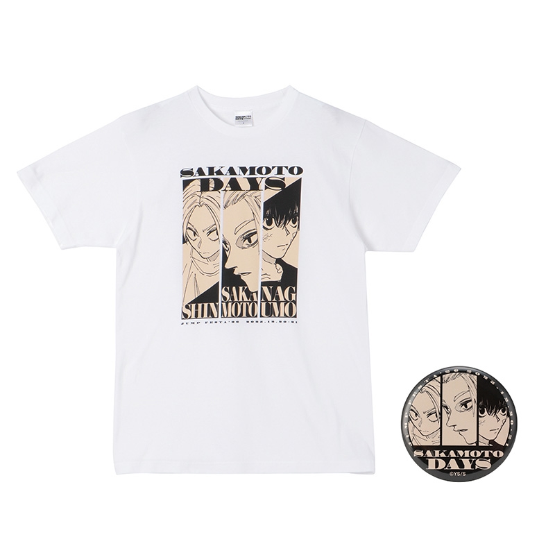 JF限定 『SAKAMOTO DAYS』缶バッジ付きTシャツ フリーサイズ BE4−JF
