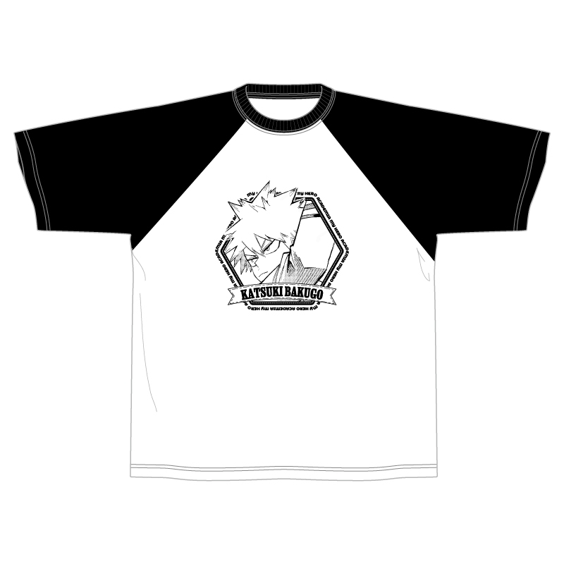 『僕のヒーローアカデミア』ラグランTシャツ “HEROES” 爆豪勝己 BF2
