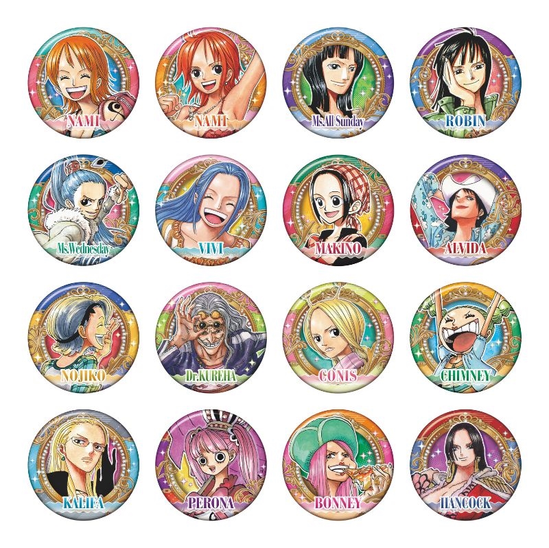 『ＯＮＥ　ＰＩＥＣＥ』コレクション缶バッジ　“ＨＥＲＯＩＮＥＳ”　第１弾　（全１６種／ランダム１種入り）　ＢＦ３